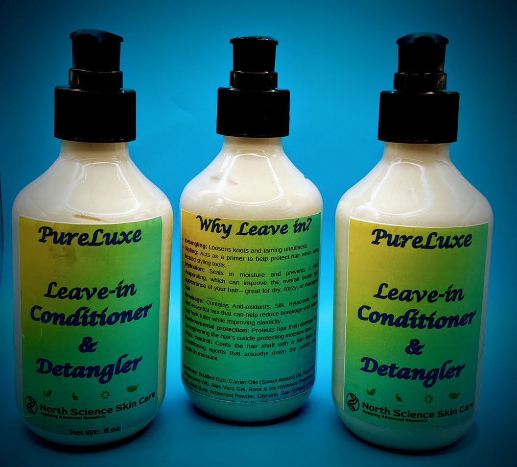 Our Leave in Conditioner contains the very best in world-wide ingredients. Also contains Silk, Glycerin, Niacinamide, Panthenol, Aloe Vera Gel, Hydrolyzed Proteins, Amino Acids, Biotin, Keratin, and the softest carrier oils to make your hair smooth, manageable, and shiny.